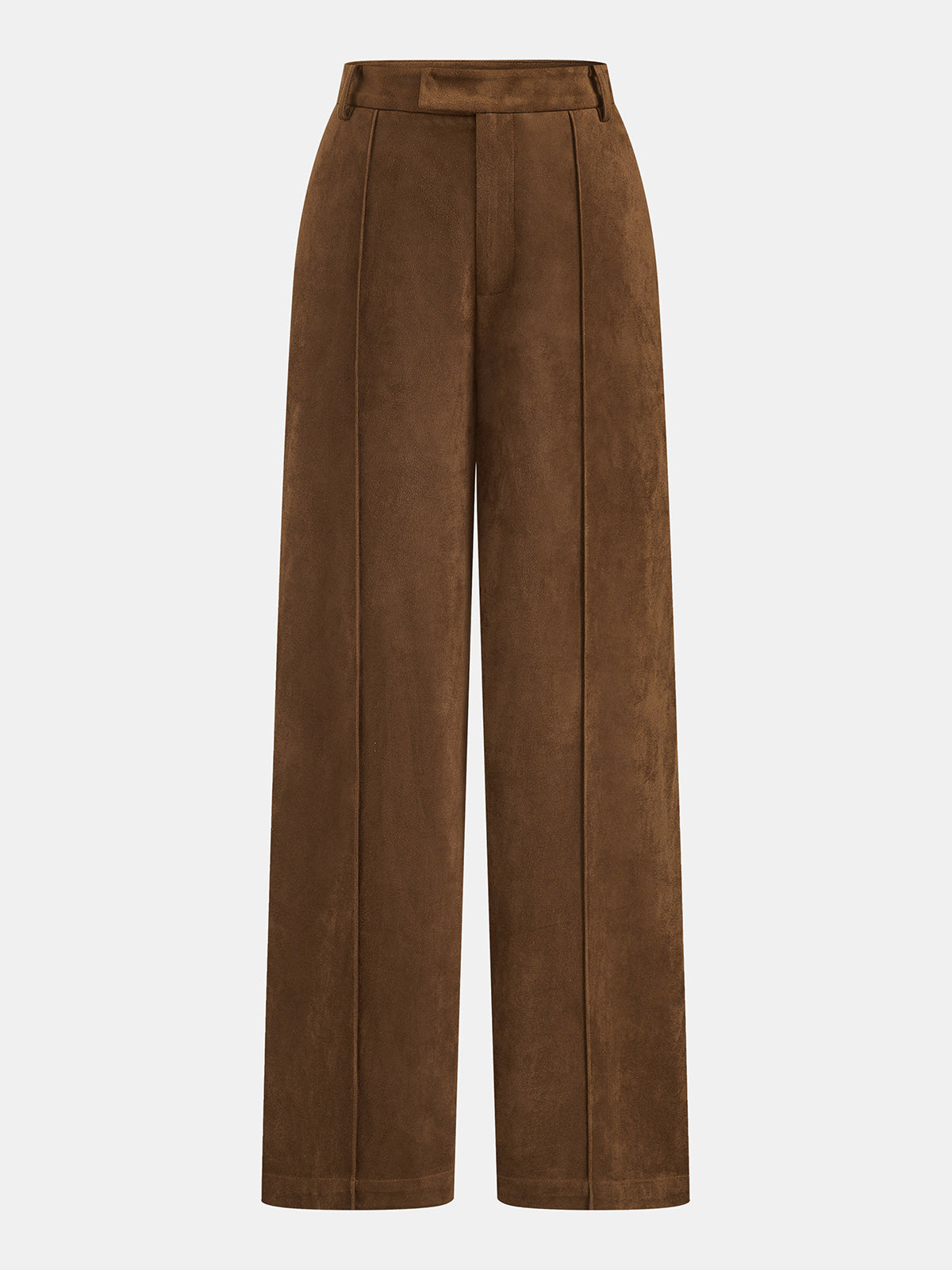 Suede Effect Two‑Piece Pants Set
