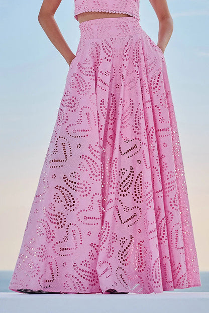Linda | Women’s Flowy Eyelet Set Dress