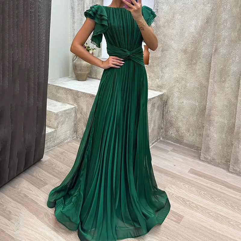 Valerisse Pleated Evening Dress