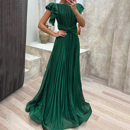 Valerisse Pleated Evening Dress