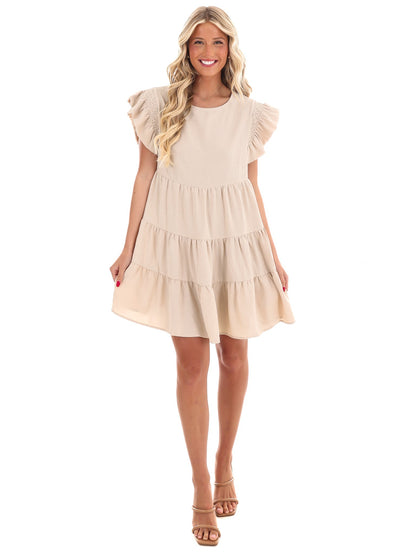 Zelina Brunch Ruffle Mini Dress