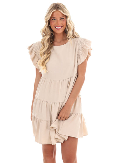 Zelina Brunch Ruffle Mini Dress