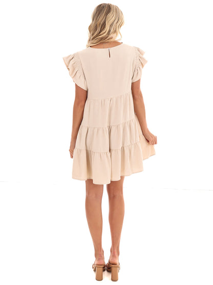Zelina Brunch Ruffle Mini Dress