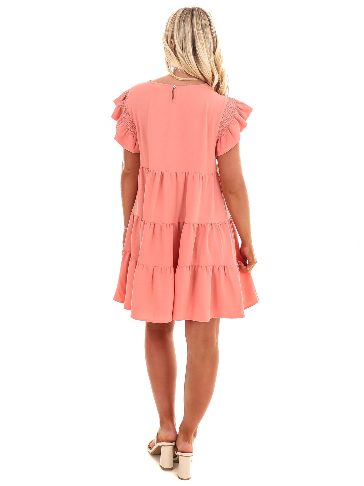 Zelina Brunch Ruffle Mini Dress