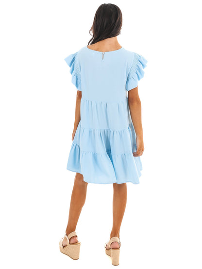 Zelina Brunch Ruffle Mini Dress