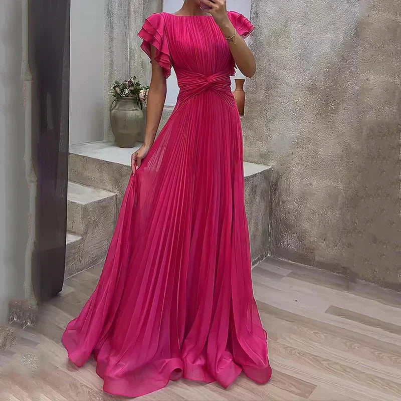 Valerisse Pleated Evening Dress