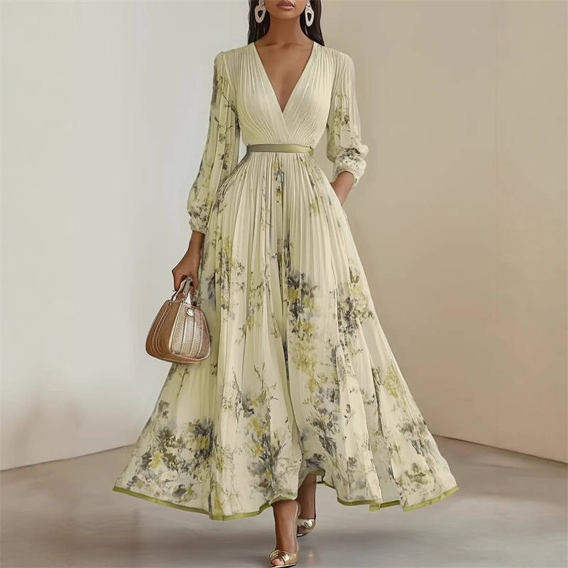 Alessira Long Sleeve Elegance Maxi Dress
