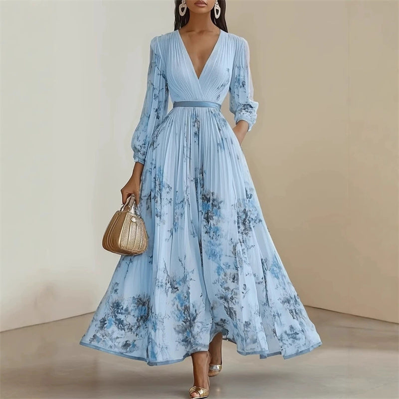 Alessira Long Sleeve Elegance Maxi Dress