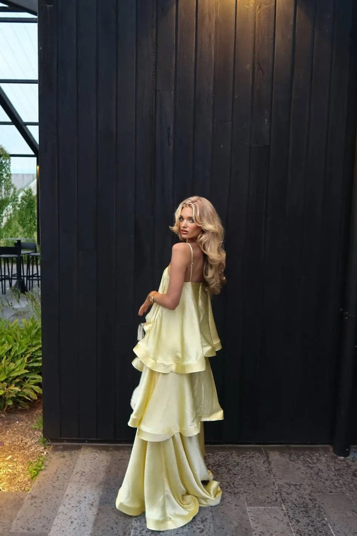 Serelina Ruffle Sling Maxi Dress
