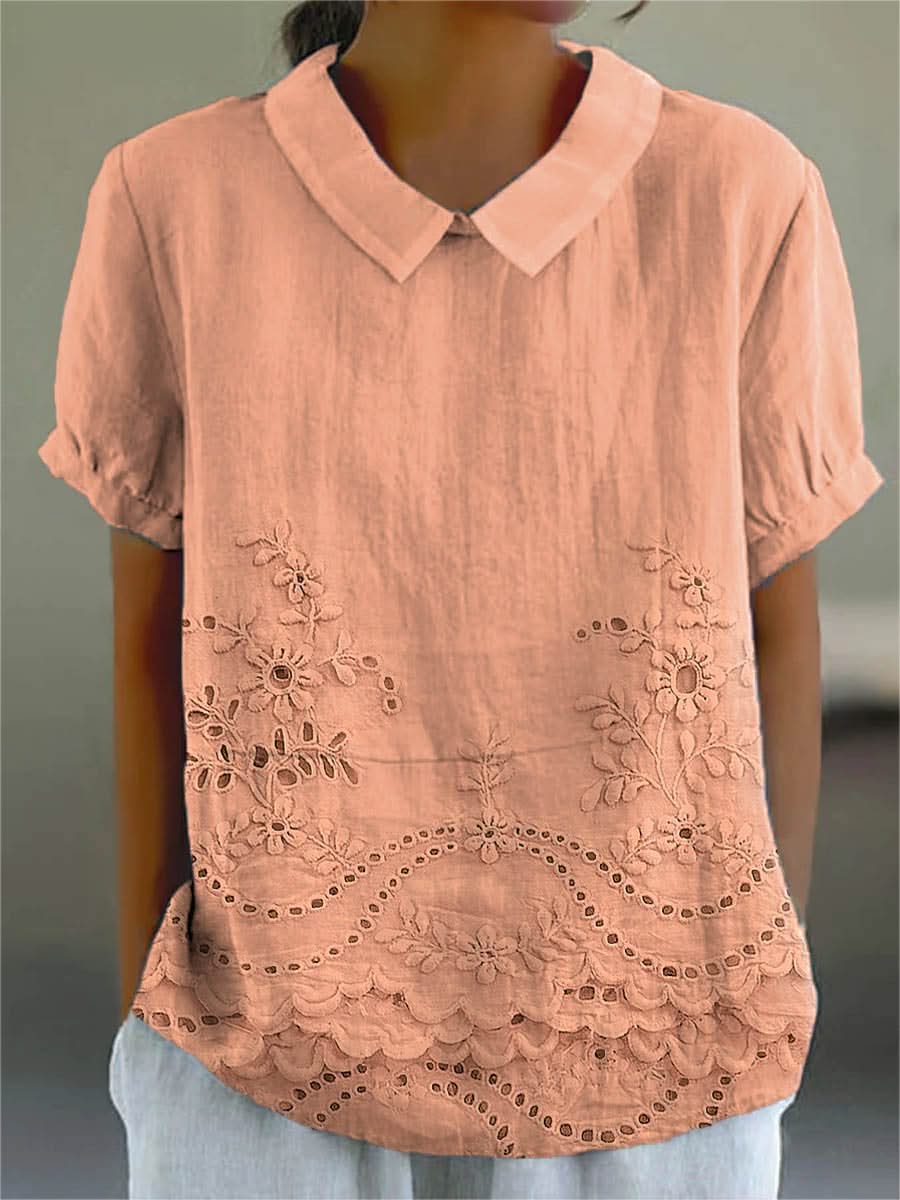 LILY BLOOM EMBROIDERED TOP