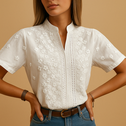 AURELINE TAILORED WHITE TOP