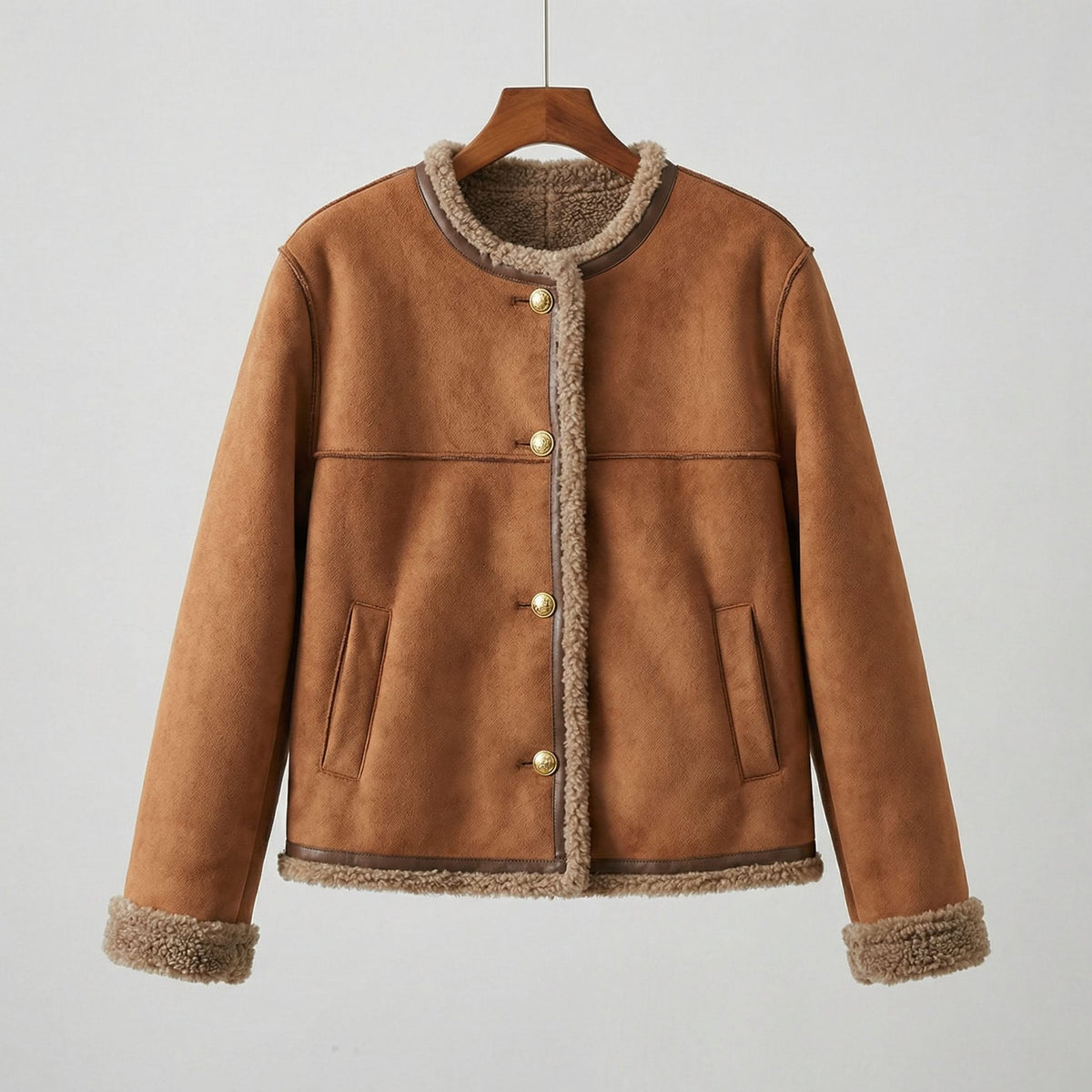 RUBY COSY SHEARLING-LINED JACKET