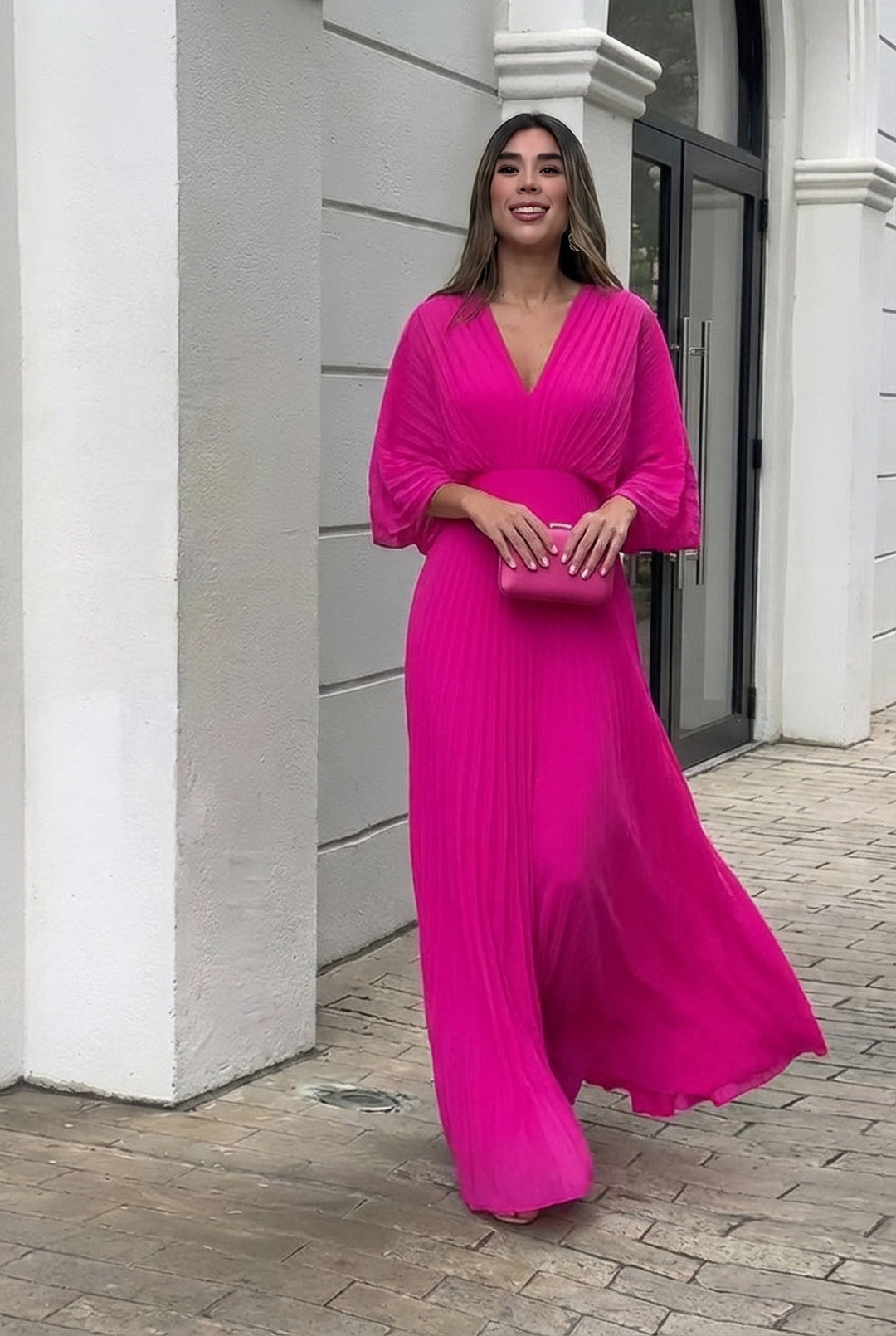 Serelina Pleated Elegance Maxi Dress