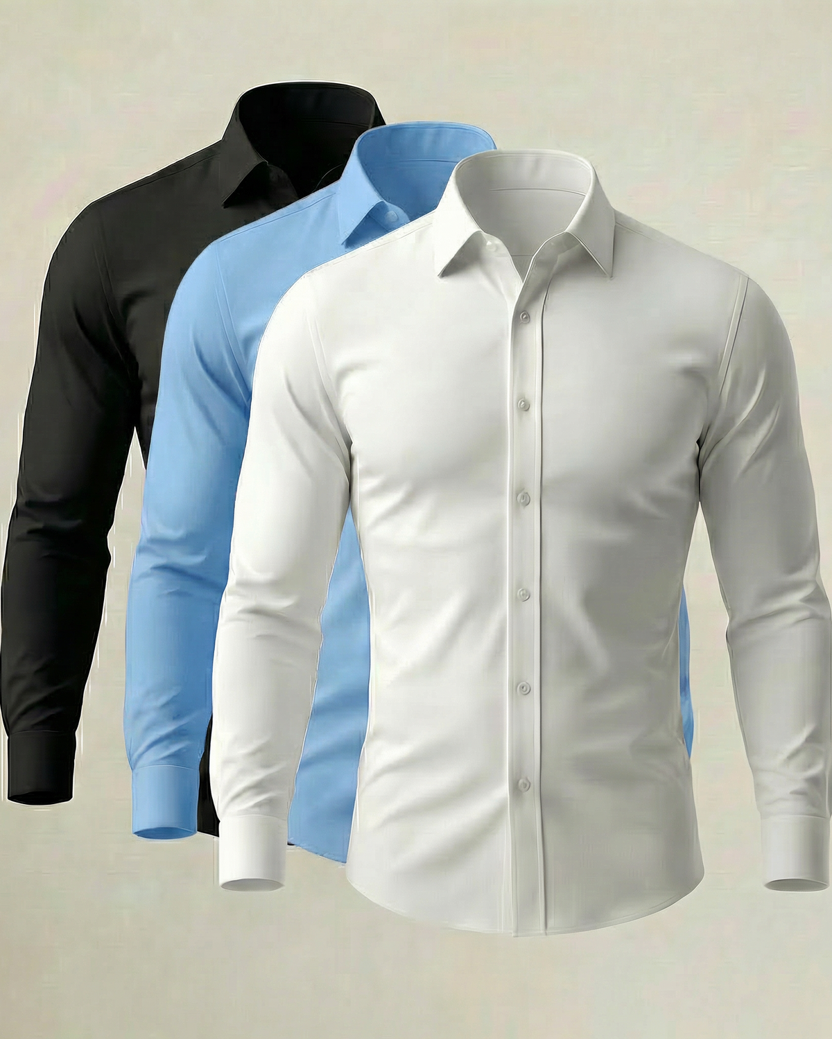 Arden Blue Stretch Shirt 3-Pack