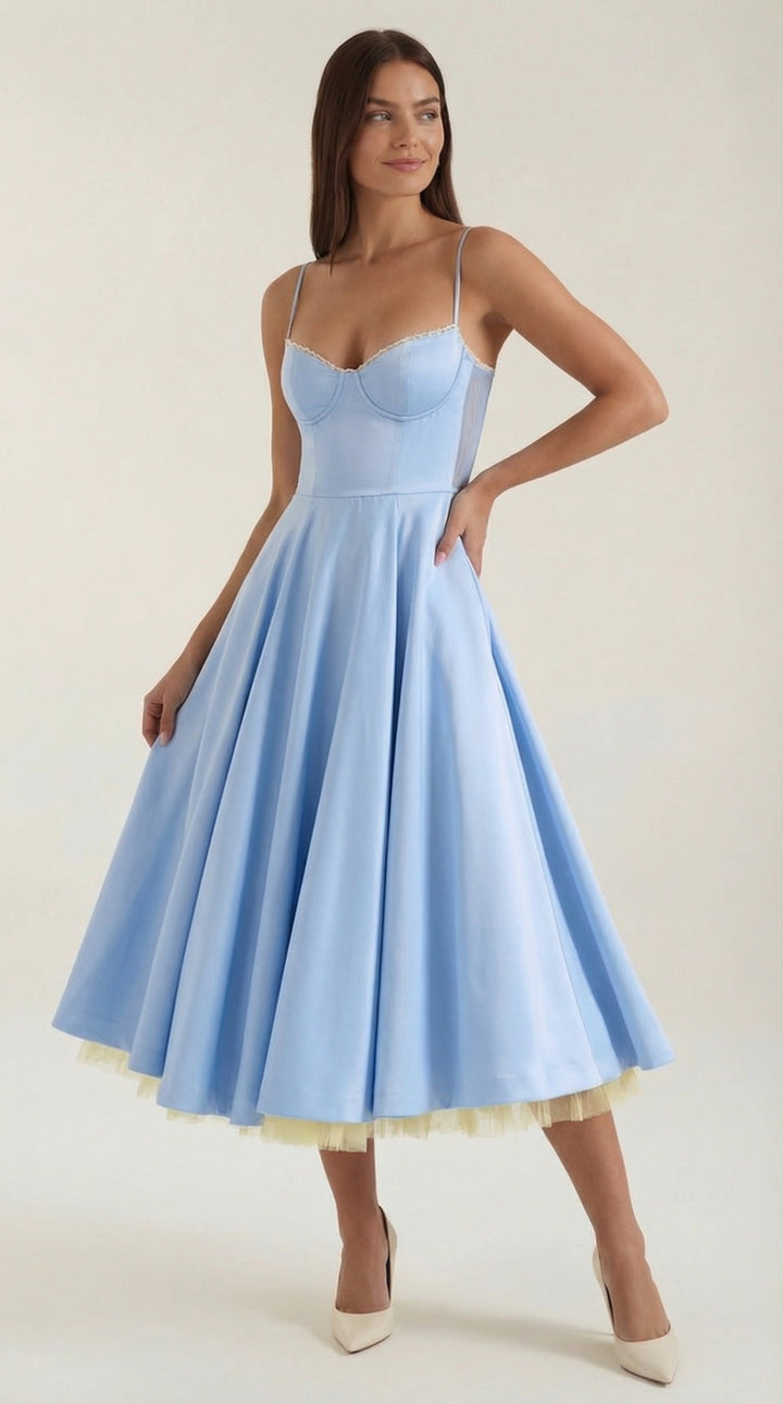 Elowira Tulle Midi Dress