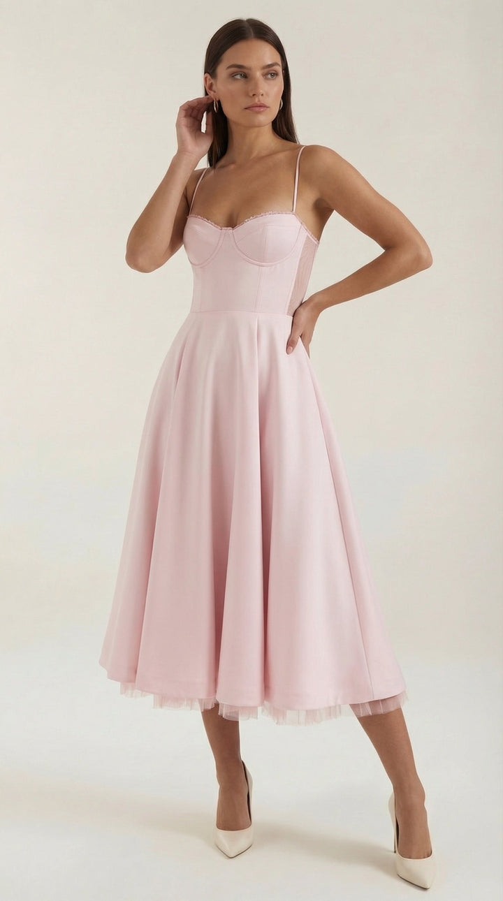Elowira Tulle Midi Dress