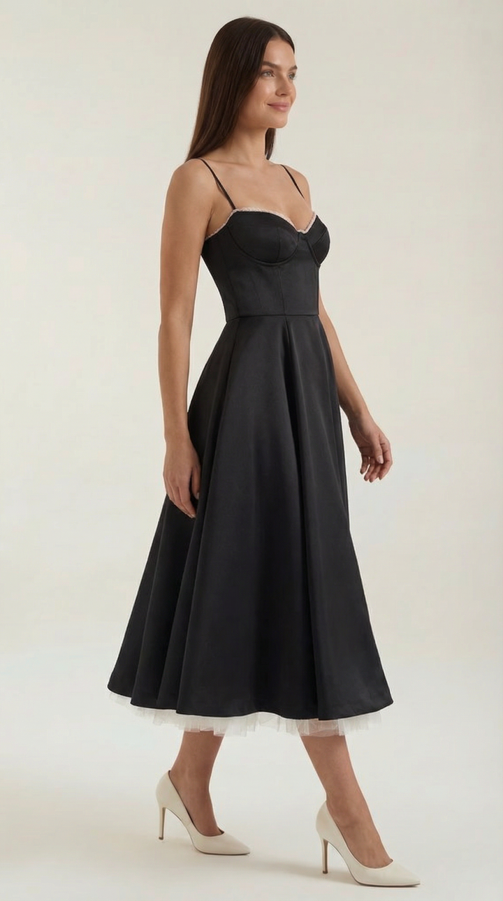Elowira Tulle Midi Dress