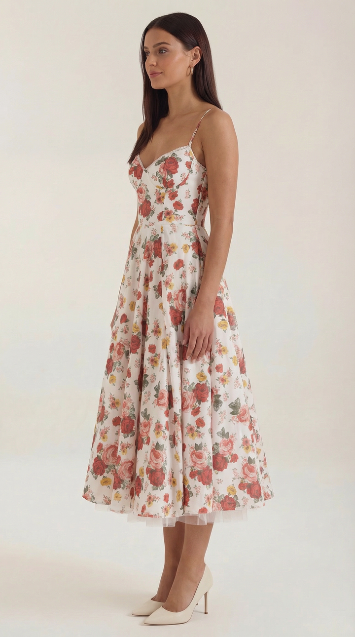 Elowira Tulle Midi Dress