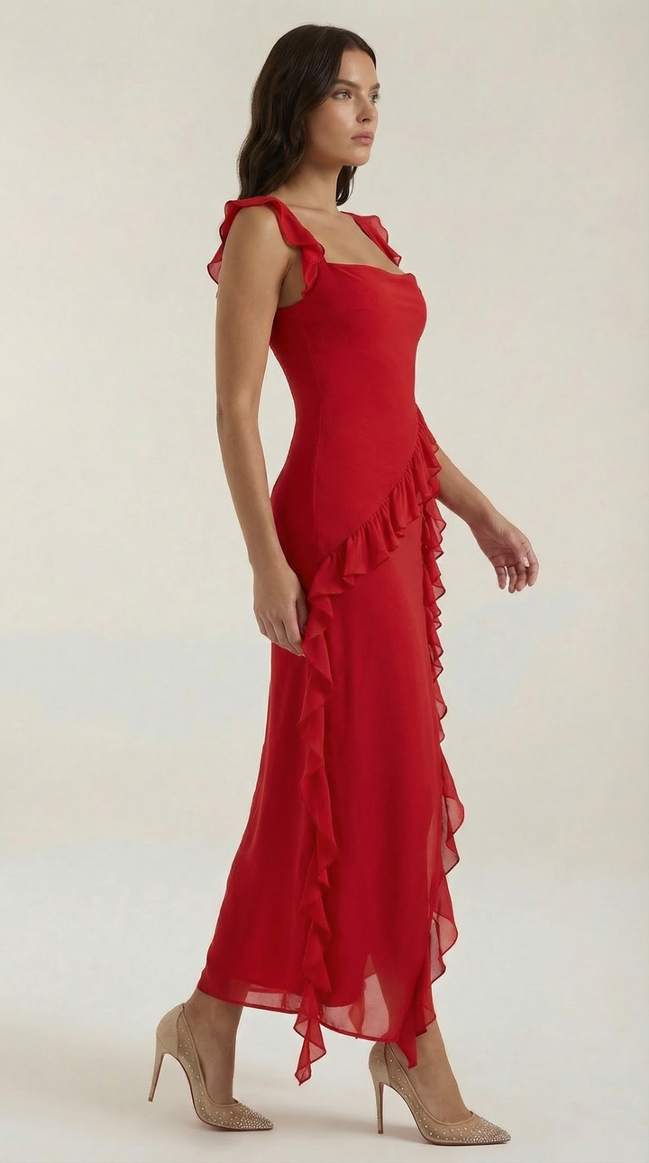 Serelina Ruffle Maxi Dress