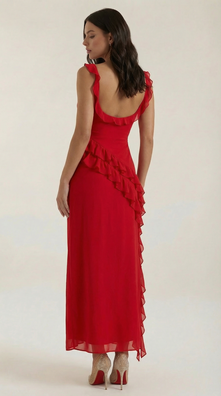 Serelina Ruffle Maxi Dress