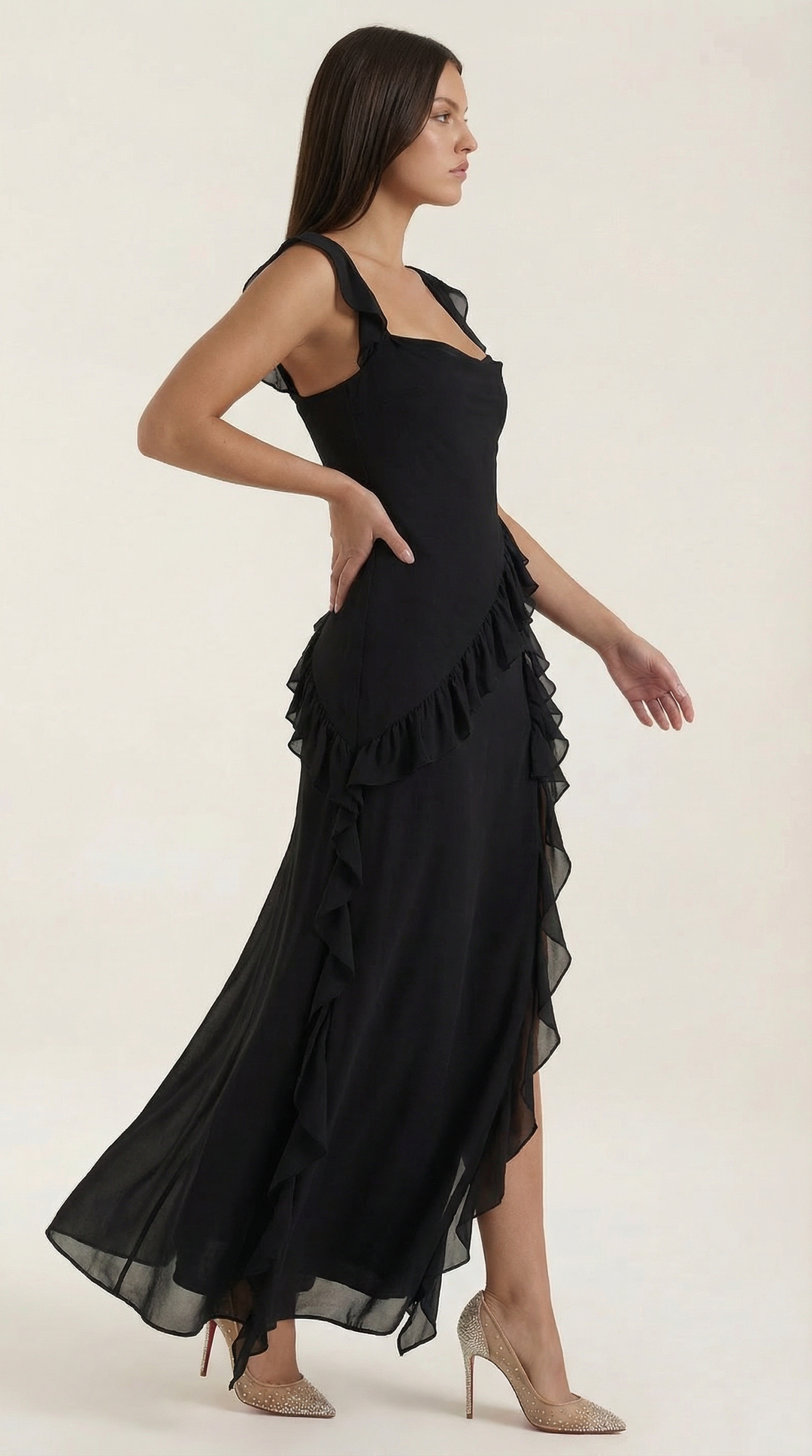 Serelina Ruffle Maxi Dress
