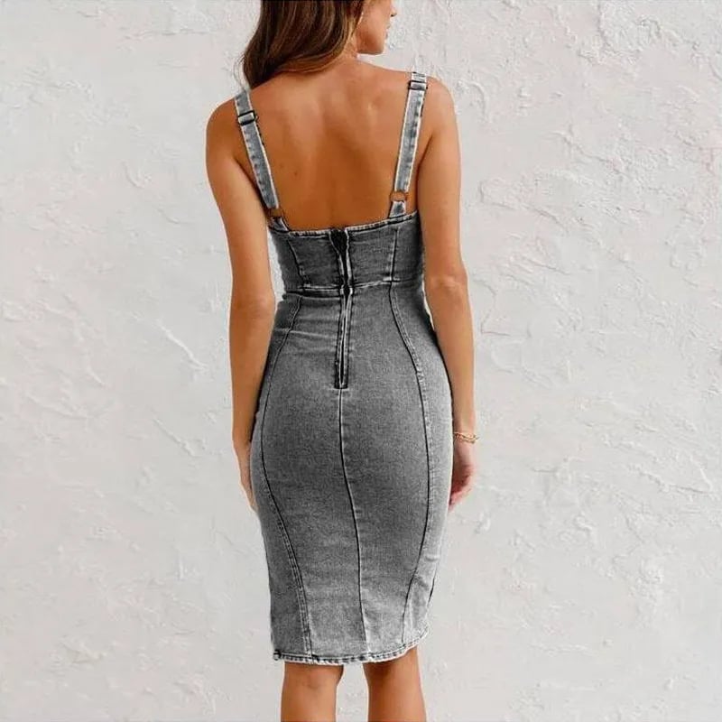 Zelina Denim Cami Bodycon Dress