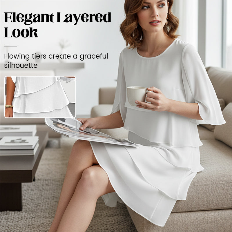 Valeria Ruffle Sleeve Elegance Dress