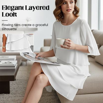 Valeria Ruffle Sleeve Elegance Dress