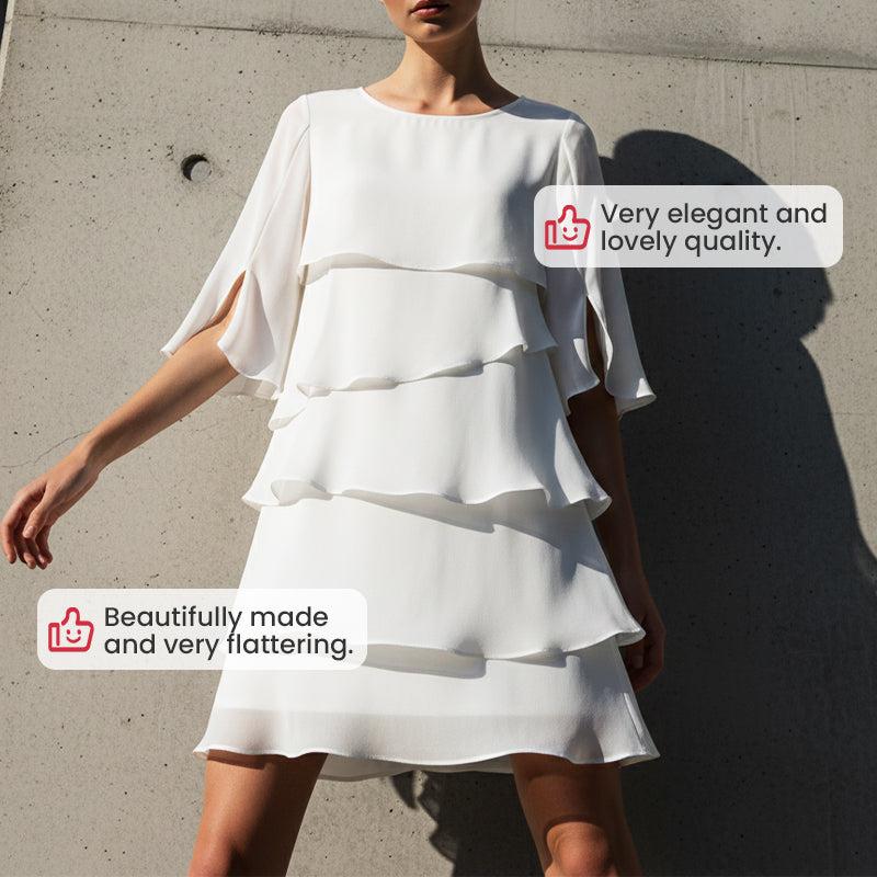 Valeria Ruffle Sleeve Elegance Dress