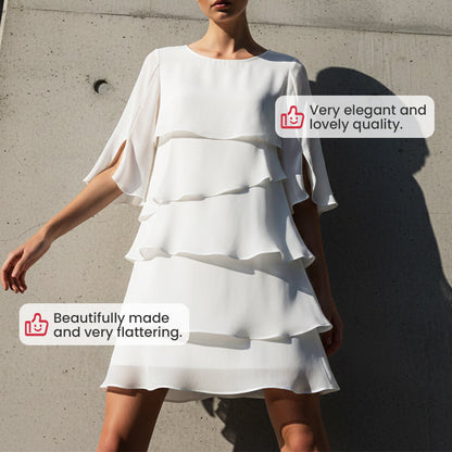 Valeria Ruffle Sleeve Elegance Dress