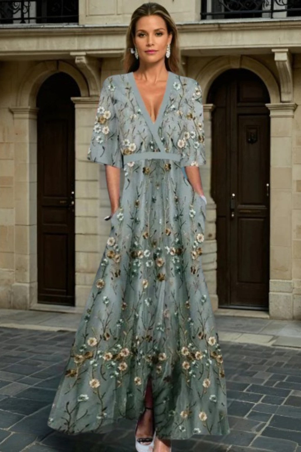 Elowira Boho V-Neck Dress