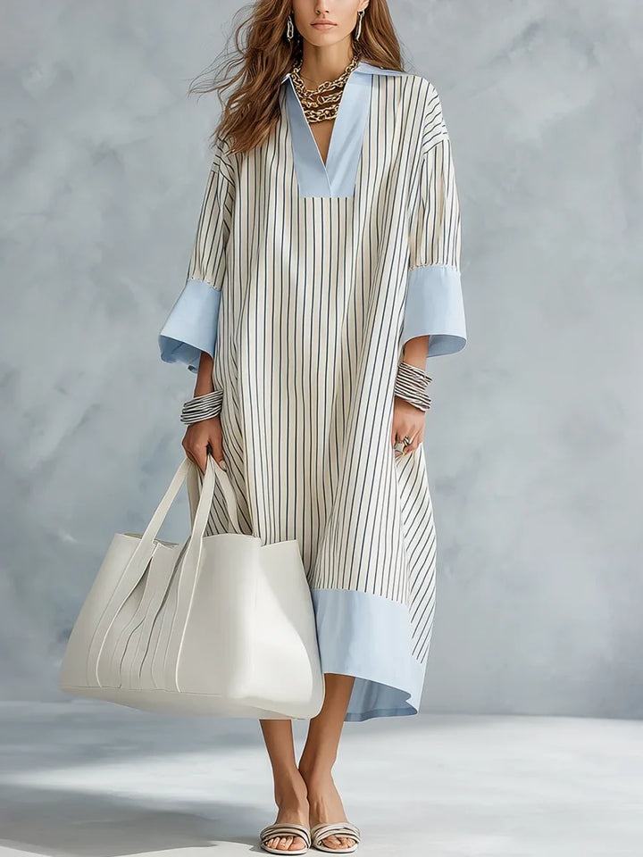 Alessira Striped Midi Dress