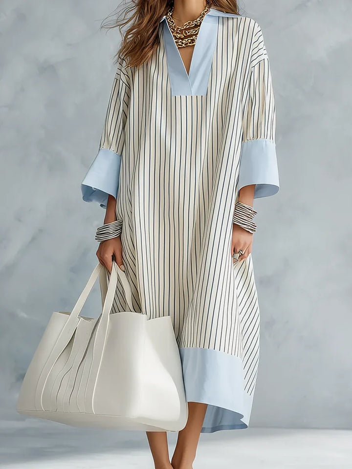 Alessira Striped Midi Dress