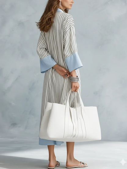 Alessira Striped Midi Dress